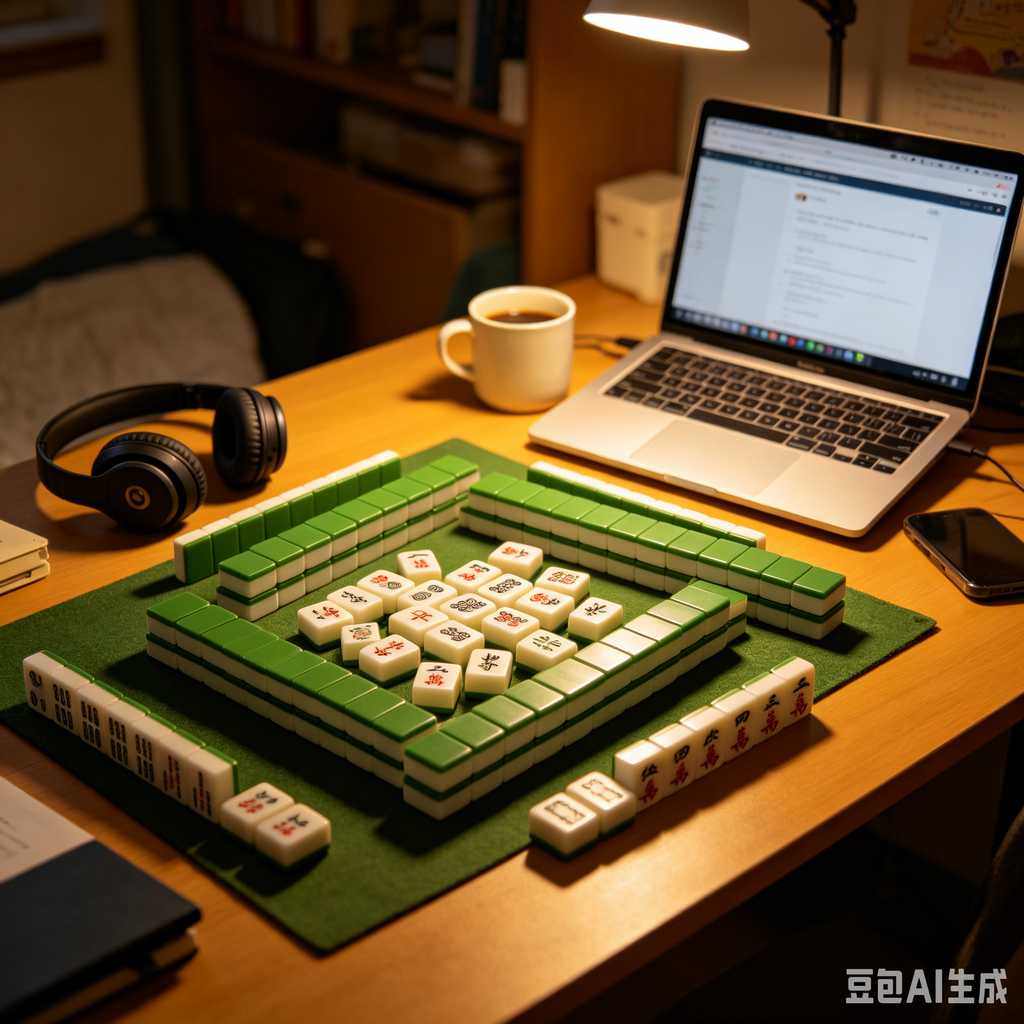 wooden mahjong set
